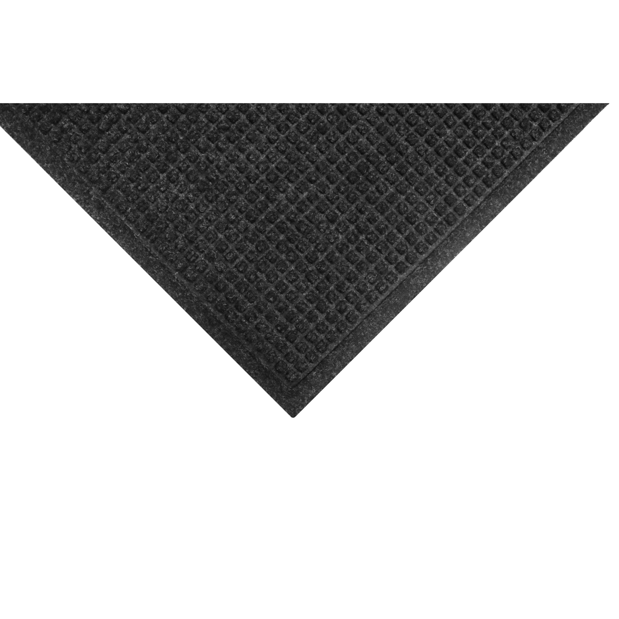 M+A Matting WaterHog Squares Fashion Scraper/Wiper Safety Mat, 4' x 6' Charcoal, 3/8" Thickness, Universal Cleat, Model # 2805446070